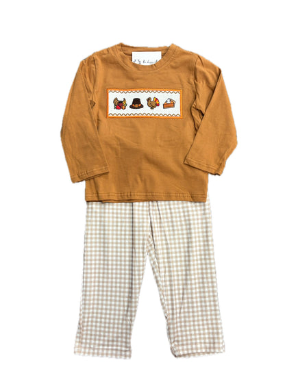 Thanksgiving Feast Smock Pant Set