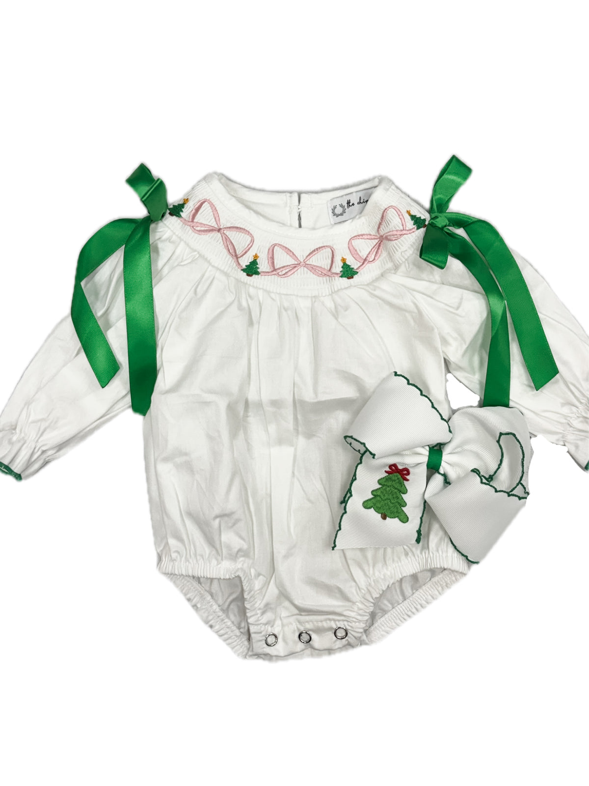 Winter Wonderland Bows Smock Bubble