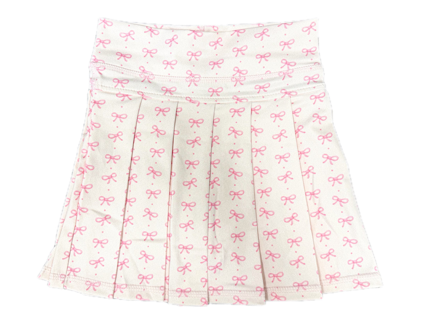 Pink Bow Pleated Active Short