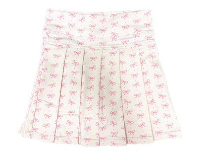 Pink Bow Pleated Active Short