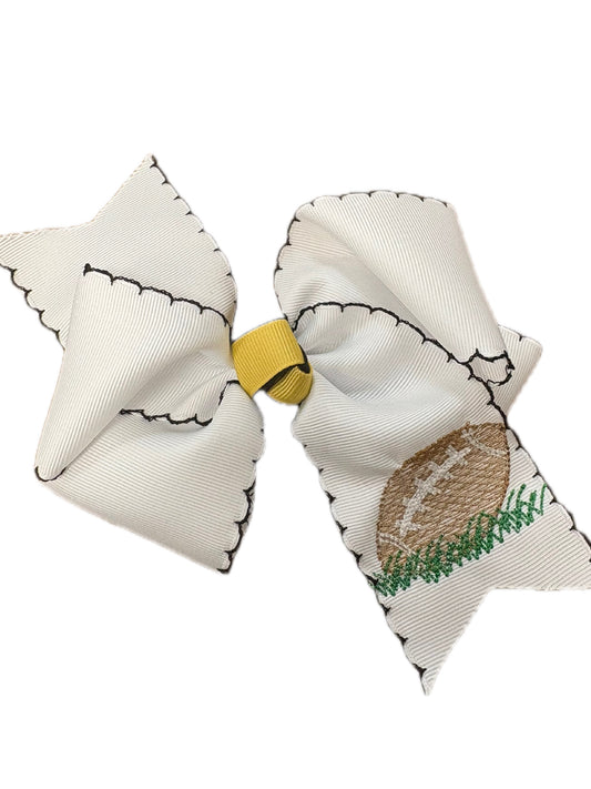 Black Lace Football Bow