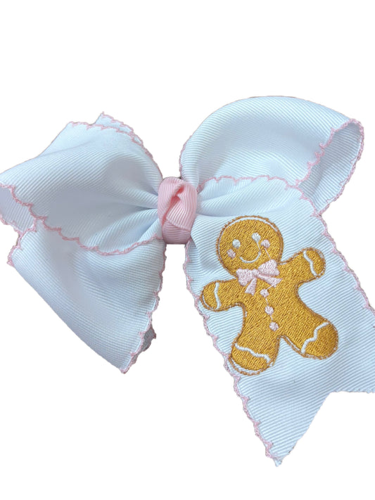Pink Lace Gingerbread Bow