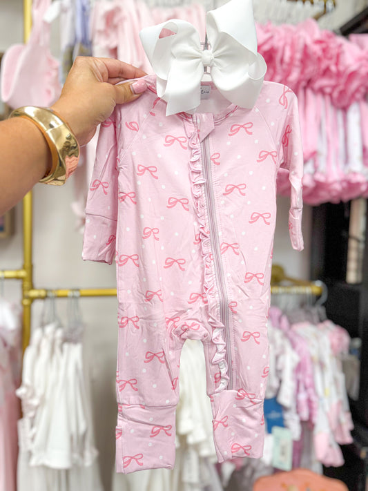 Pink Bow Bamboo Sleeper