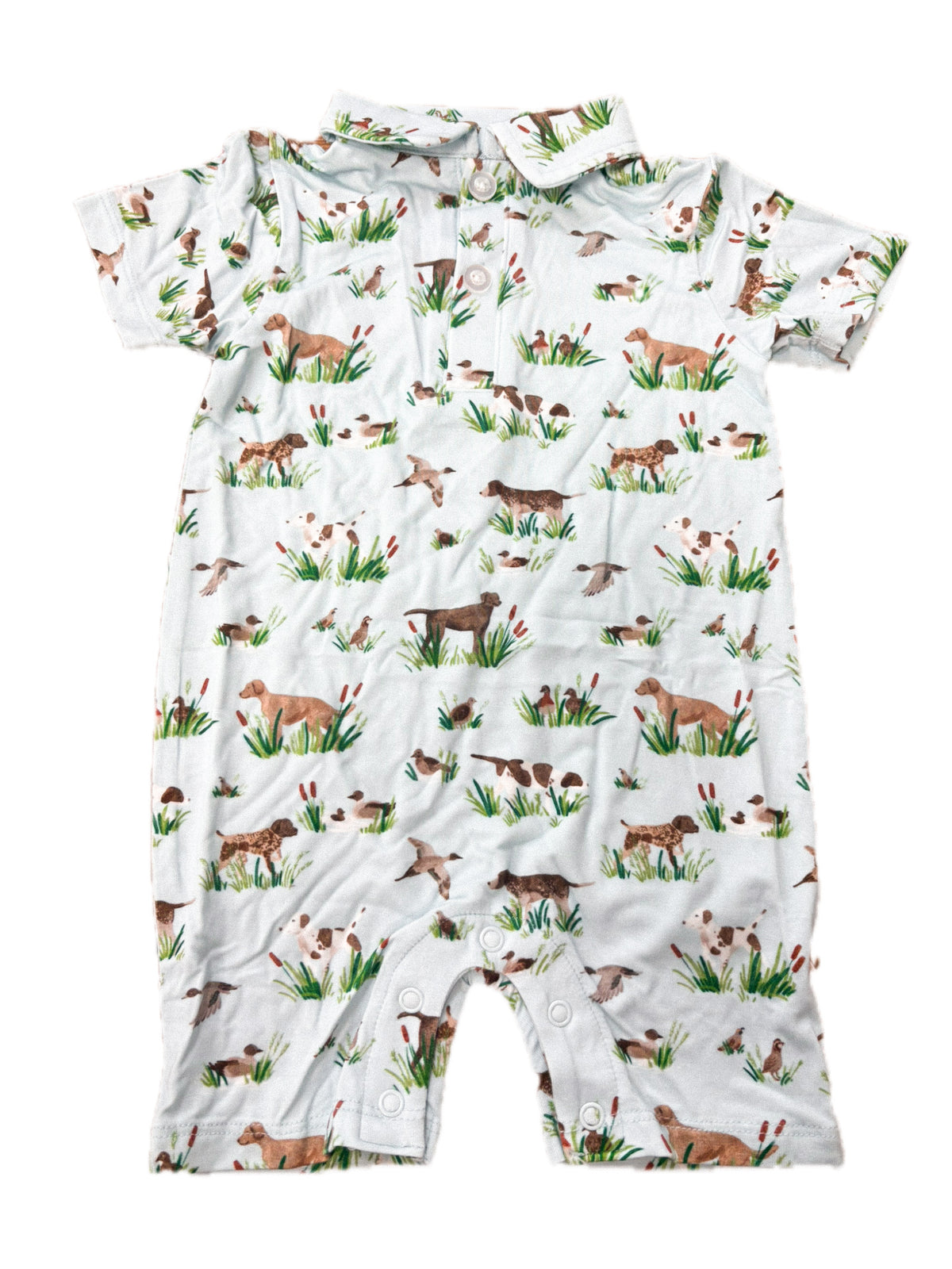 SS Polo Romper - Delta Dogs