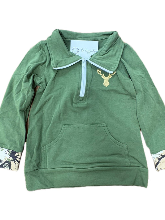Embroidered Deer Pullover