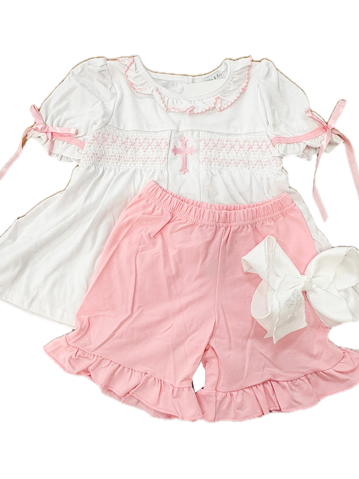 Smocked Cross Short Set