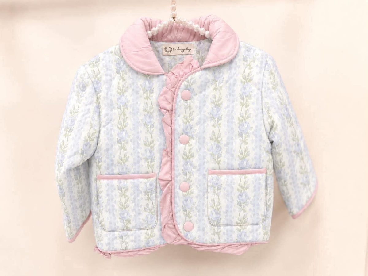 Blue Blooms Quilted Jacket PRE•ORDER