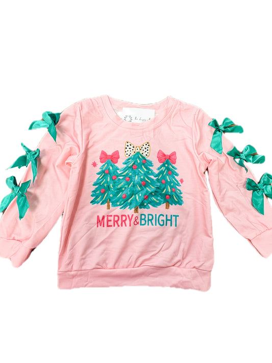 Merry & Bright Satin Bow Sweater