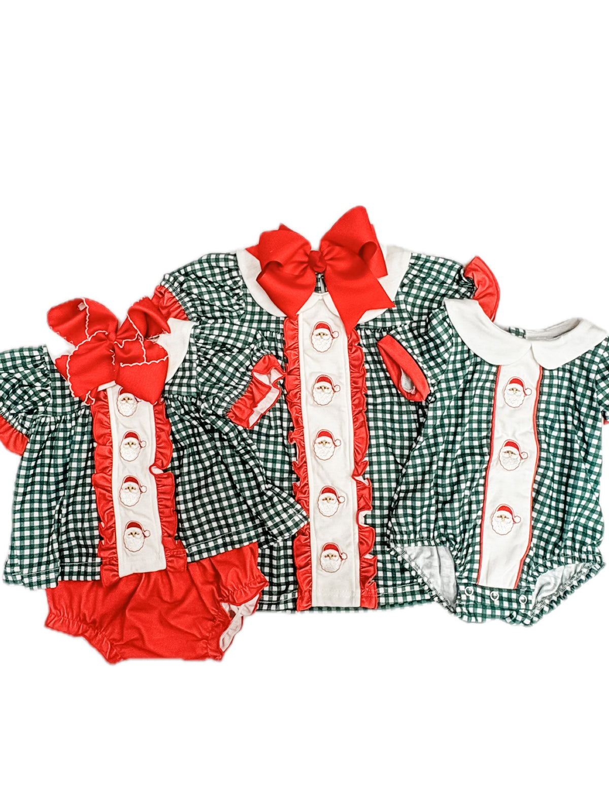 Green Checkered Santa Smock