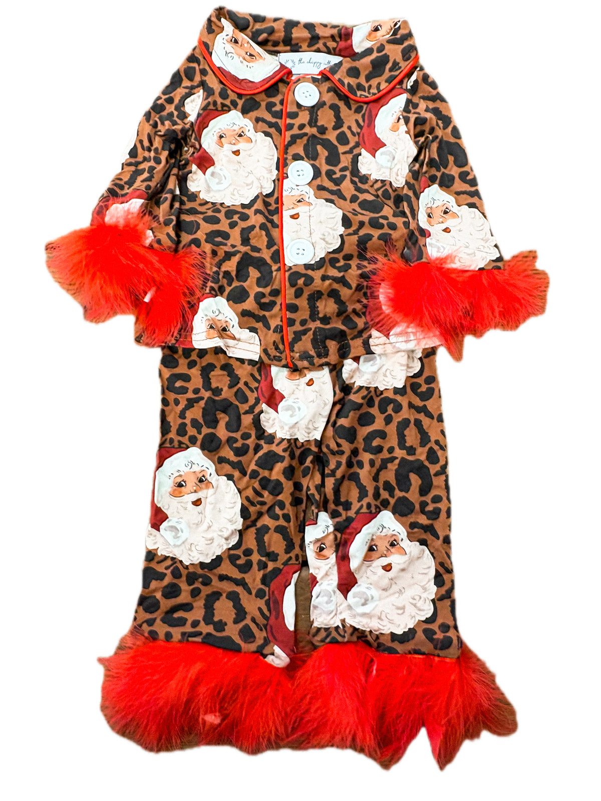 Cheetah Santa Feather Lounge Set