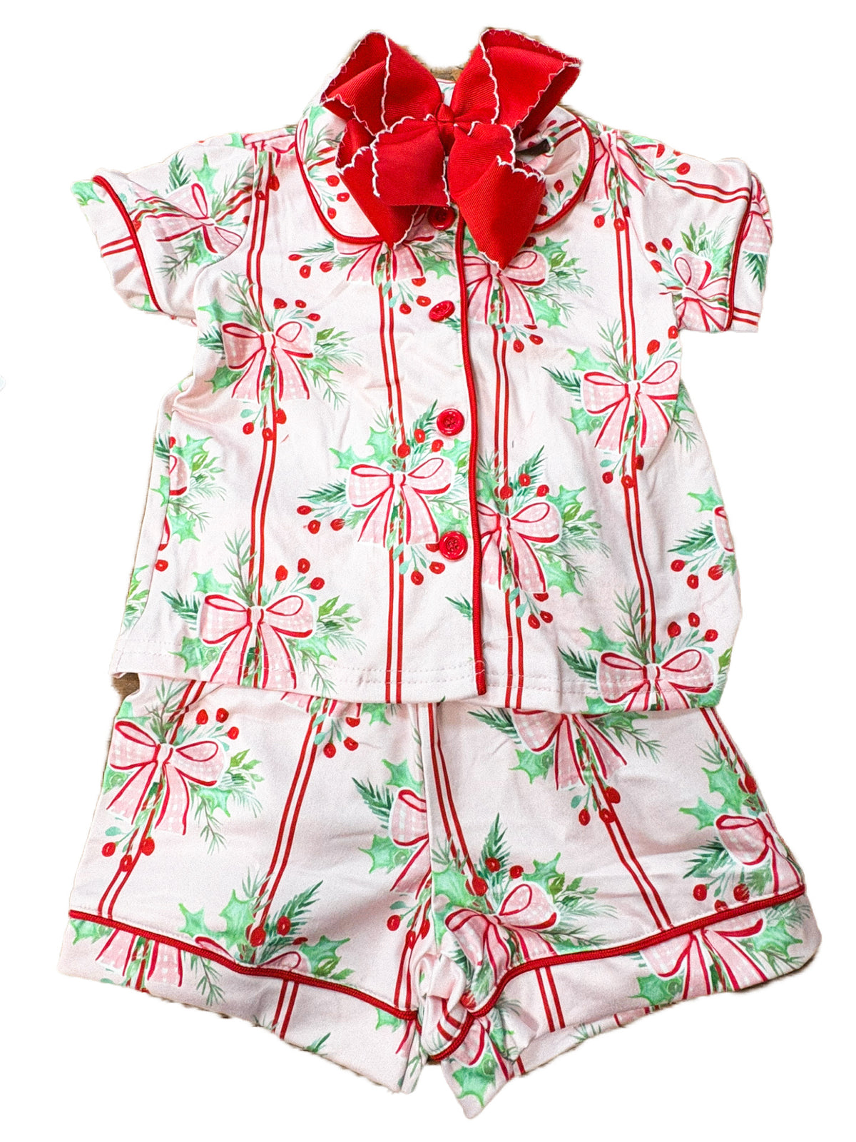 Holly Bows & Stripes Lounge Set