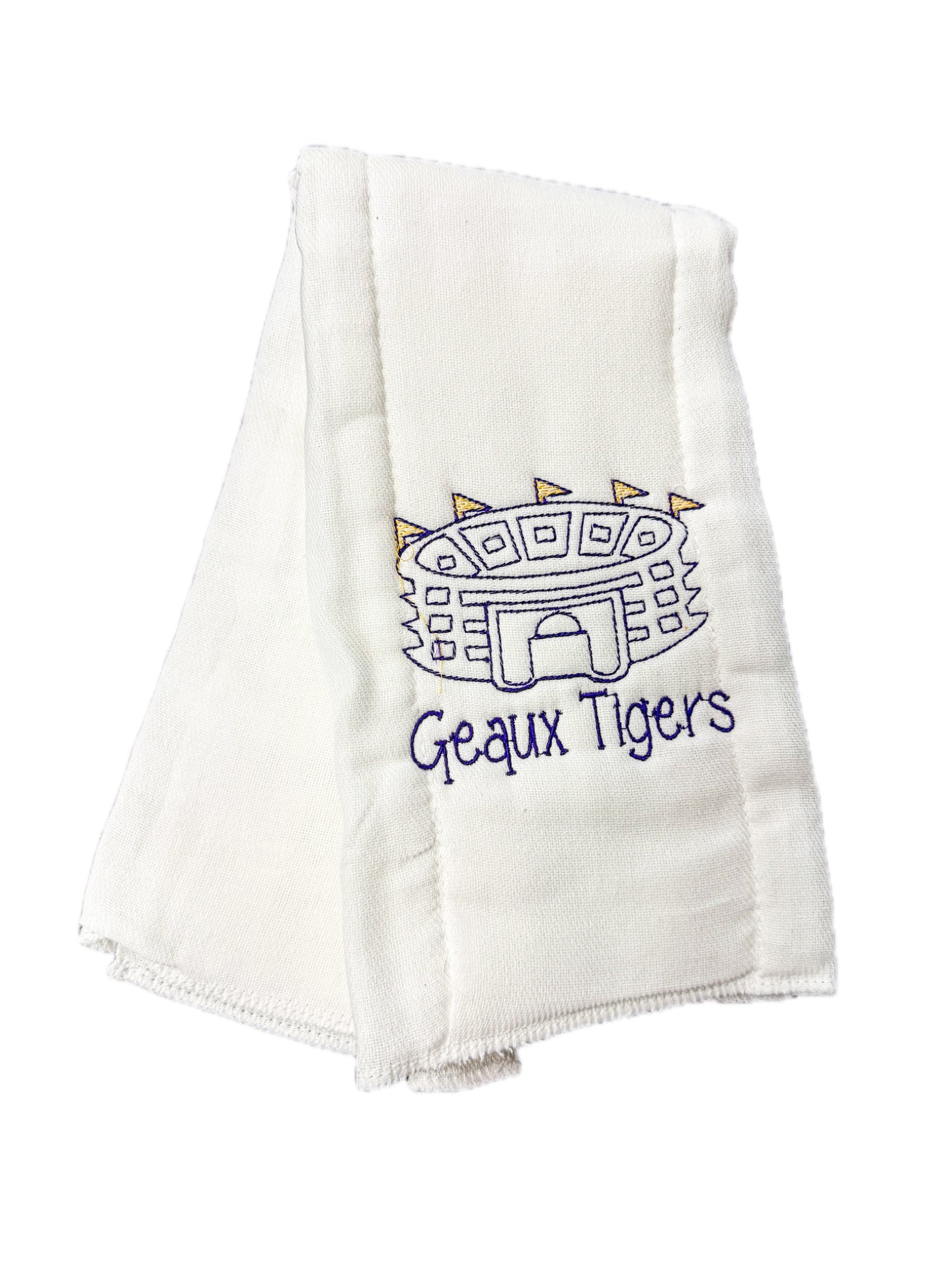 Geaux Tiger Stadium Burp Cloth