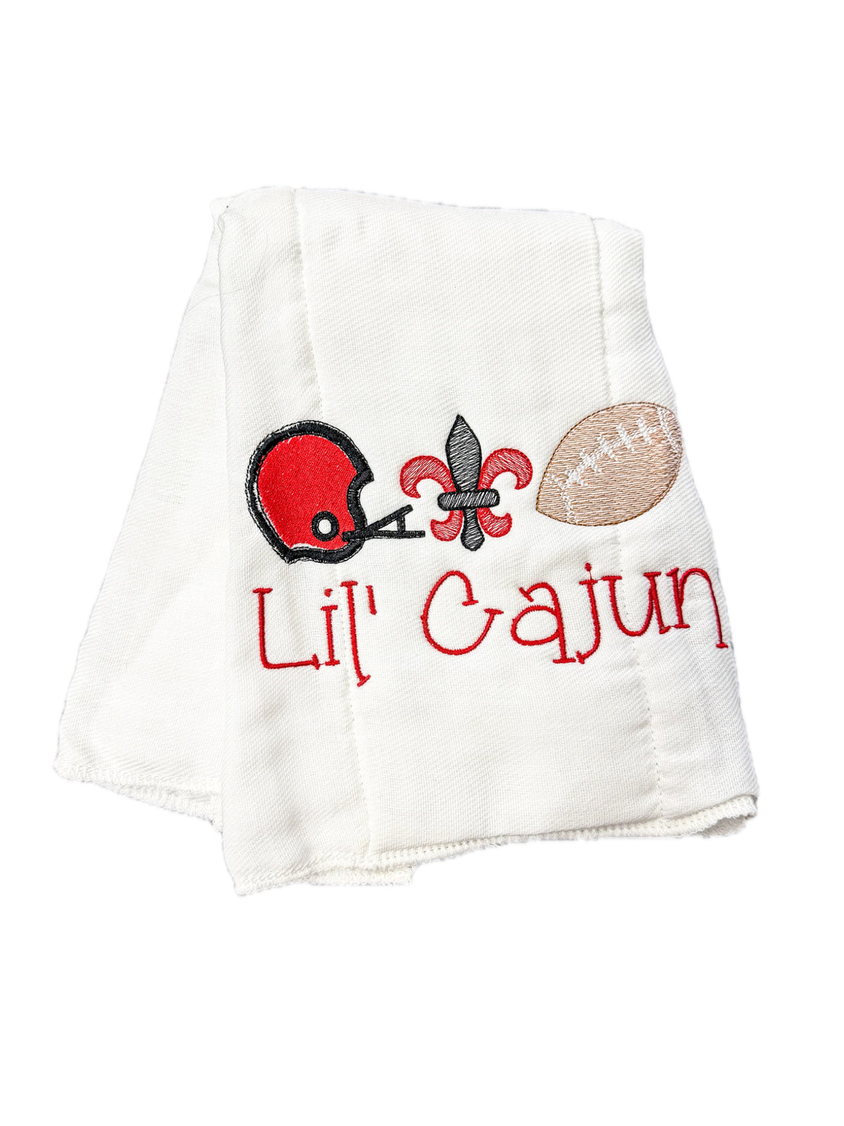 Lil Cajun Football Burp Cloth