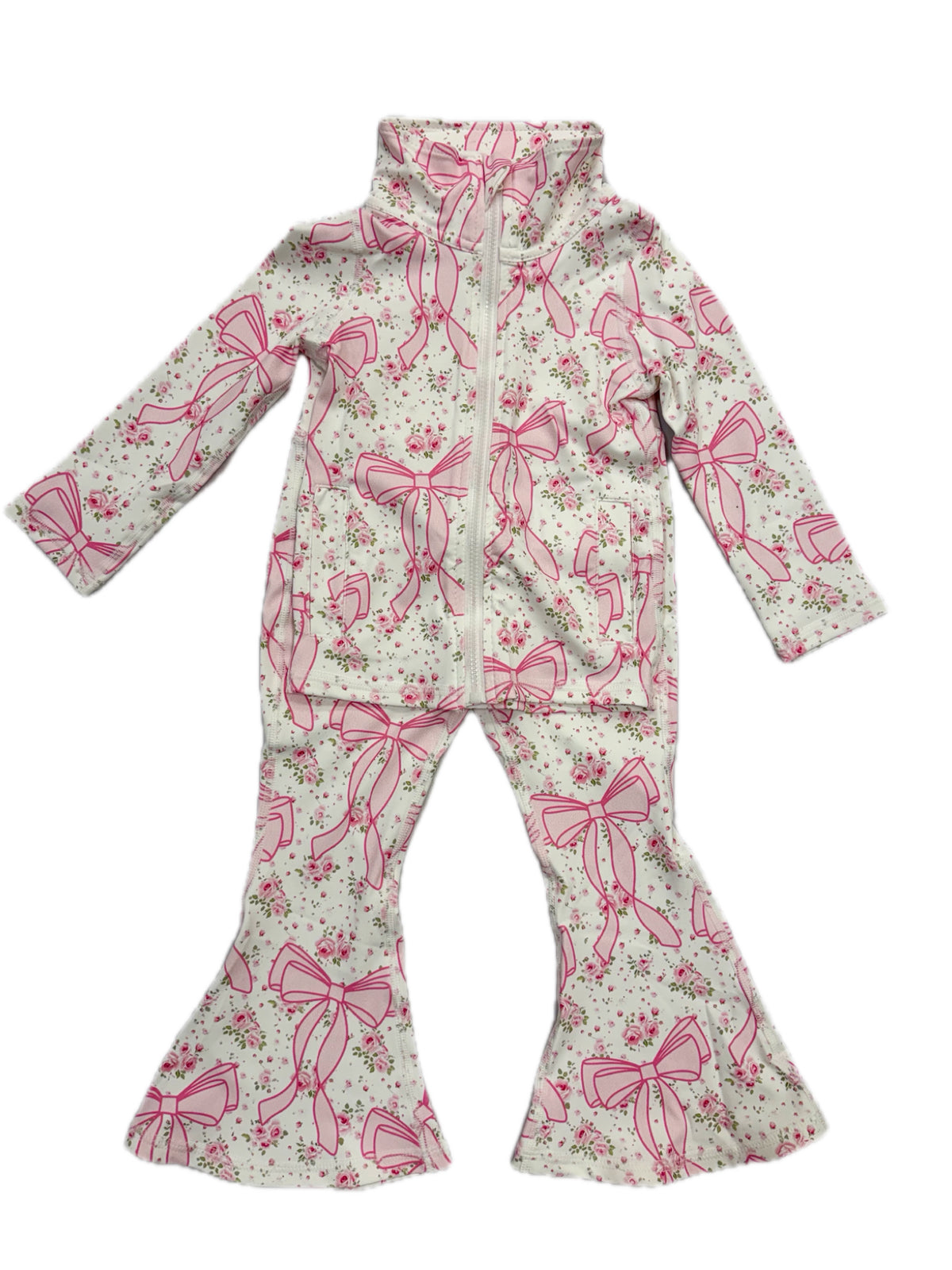 Danity Floral Bow Flare Active Set