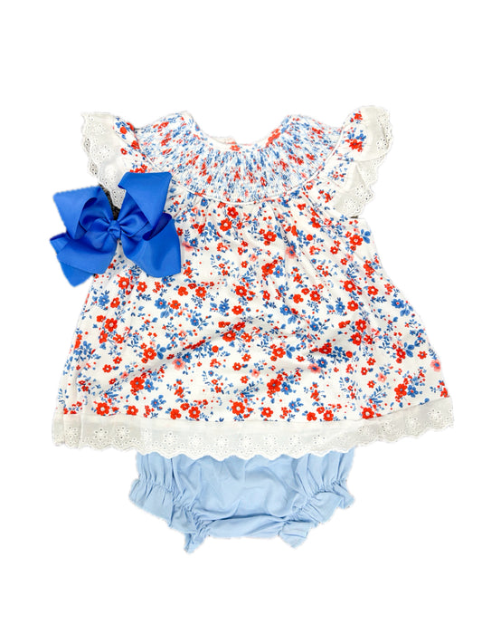 Patriotic Floral Bloomer Set