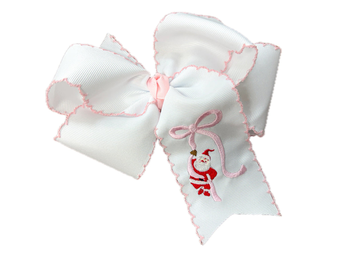 Pretty in Pink Santa Bow