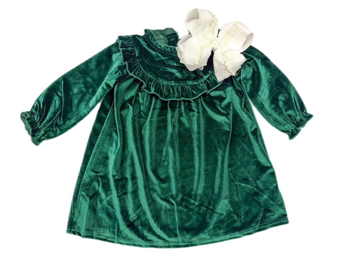 Forest Velvet Christmas Dress