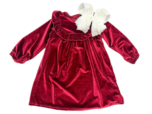 Maroon Velvet Christmas Dress