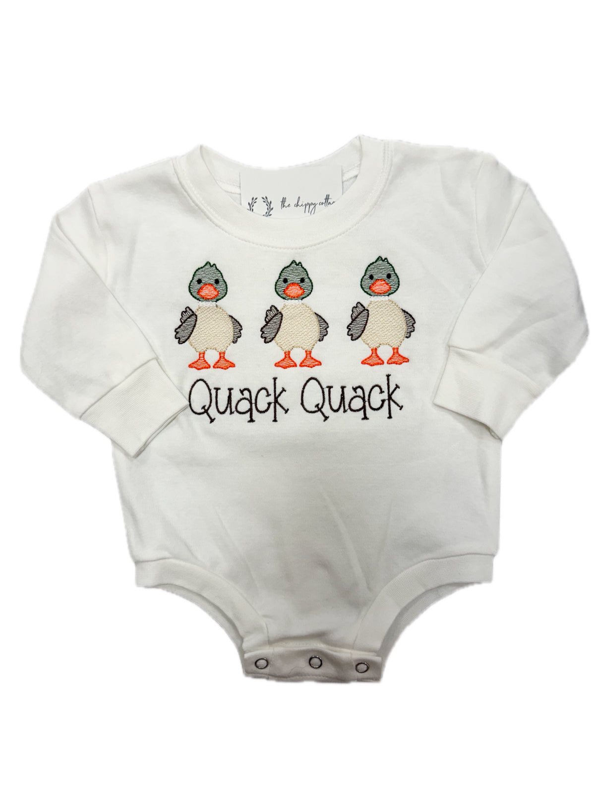 Quack Quack Embroidered Bubble