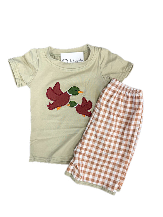 Gingham Mallard Short Set