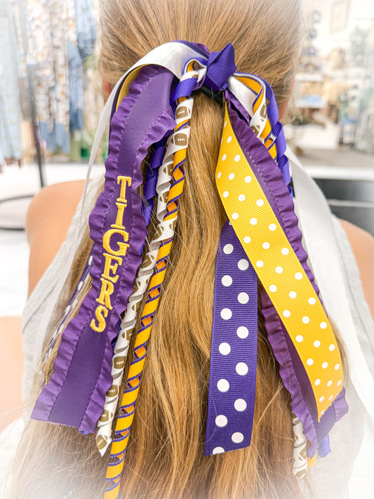 Tiger Football Hair Streamer