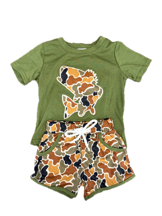 Camo Fish Short Set