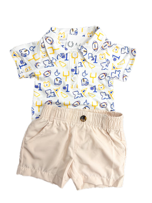 Purple & Gold Game Day Polo