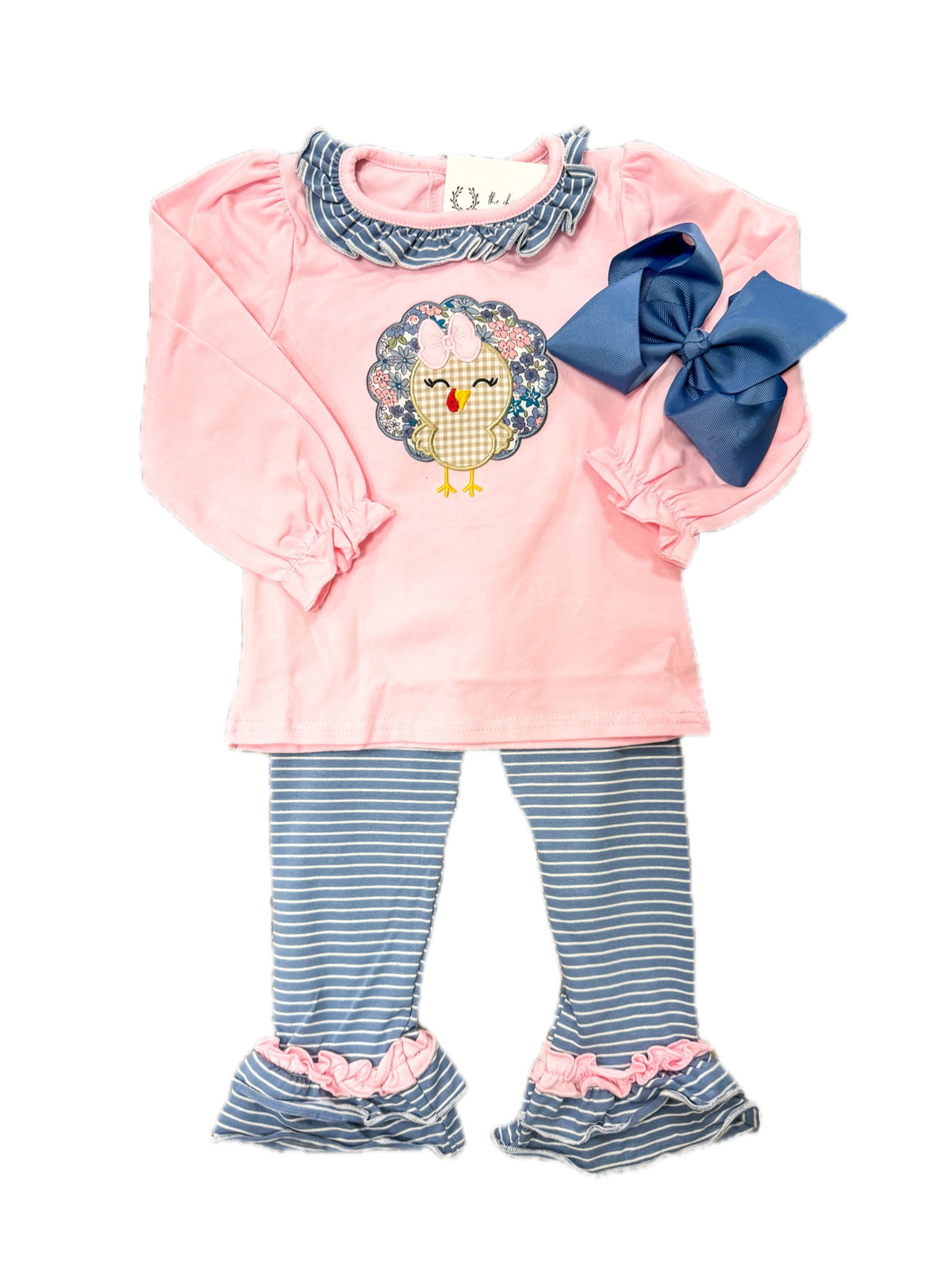 Floral Turkey Ruffle Legging Set