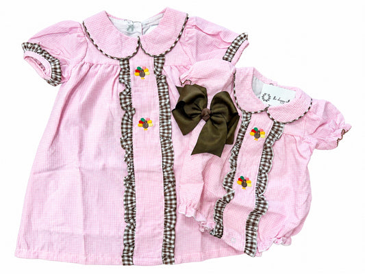 Pink Gingham Turkey