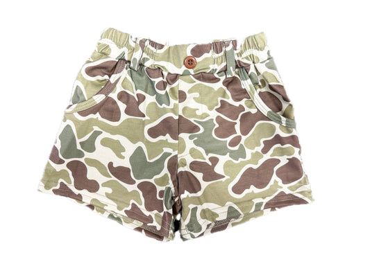 Green Camo Pocket Shorts