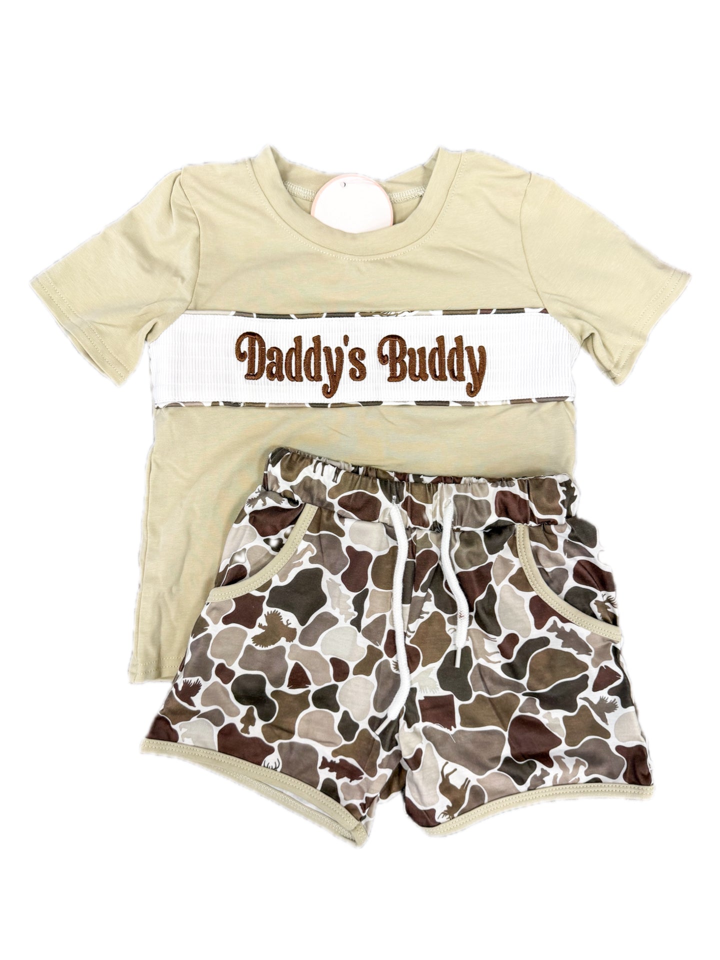 Daddy’s Buddy Camo Short Set