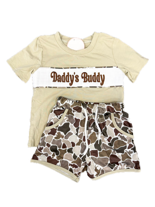 Daddy’s Buddy Camo Short Set