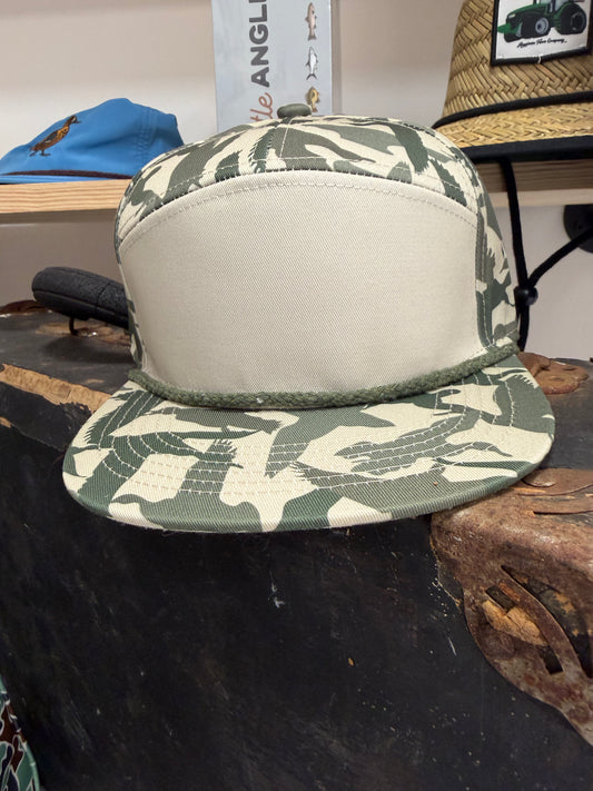 Kids 7 Panel Duck Camo Snapback Hat