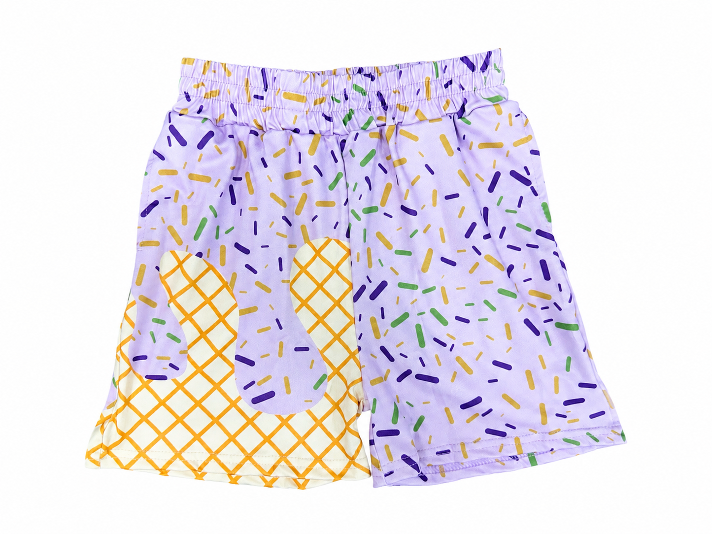 Mardi Gras Drip Shorts
