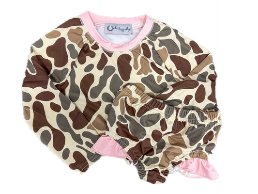 2PC Pink Camo Swim