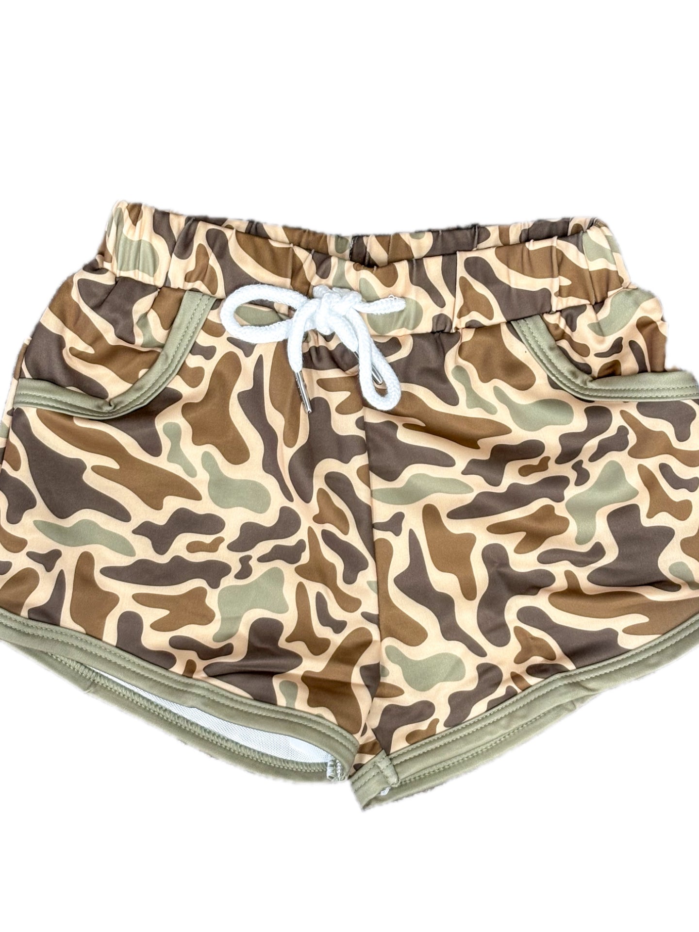 Old School Camo Swim Shorts
