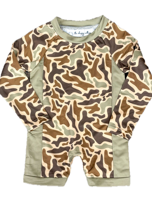 Old School Camo Rashguard Swim