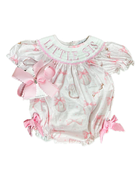 Pink Baseball Sis Smock