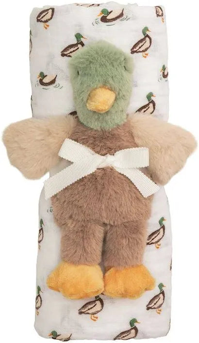 Mallard Swaddle & Rattle