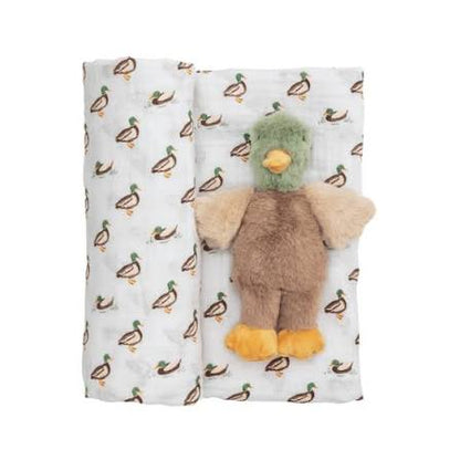 Mallard Swaddle & Rattle