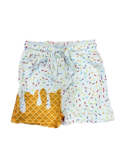 White Drip Shorts