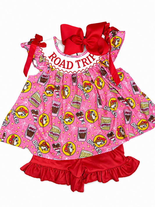 Pink Road Trip Short Set