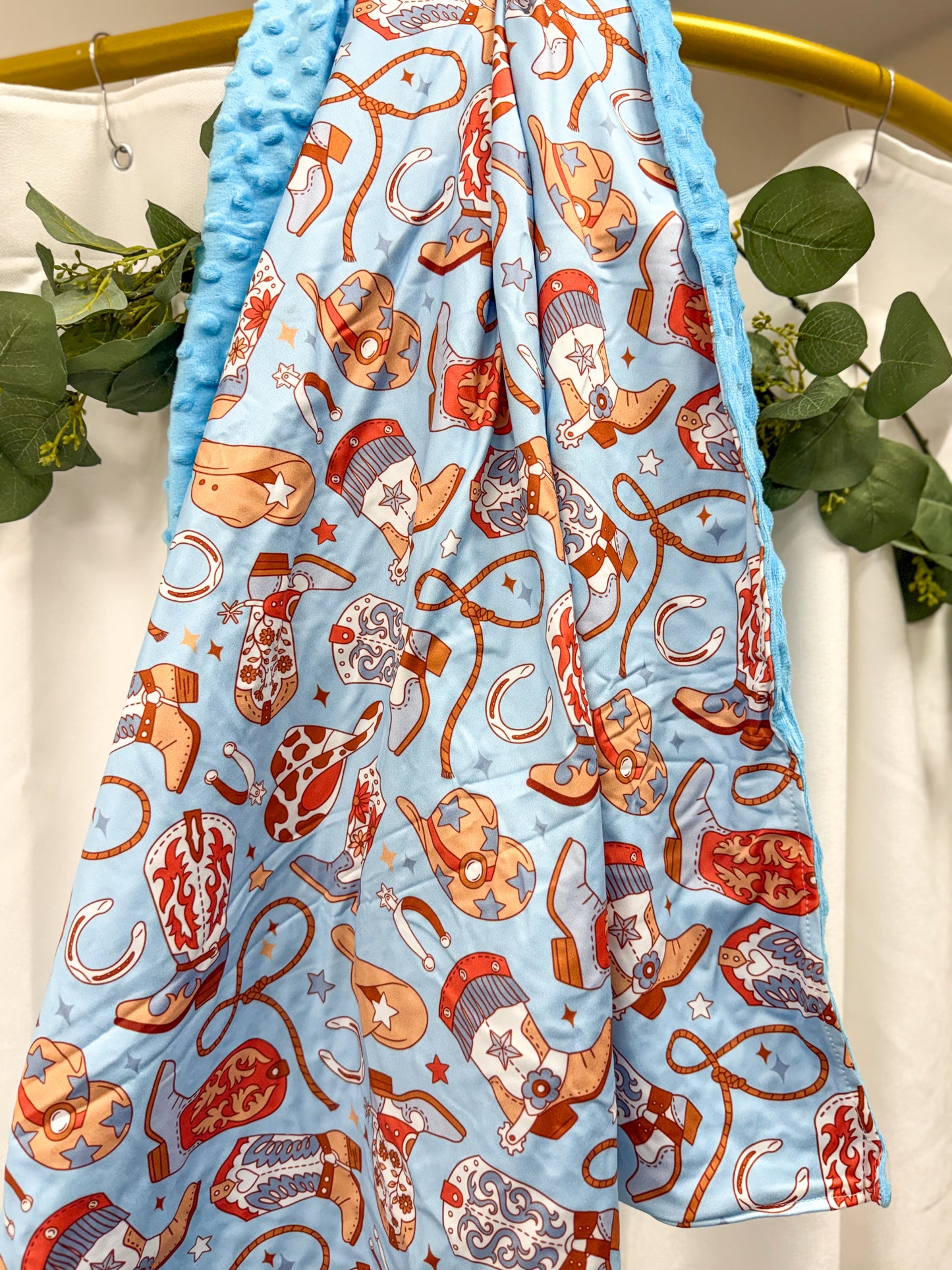 Blue Western Blanket
