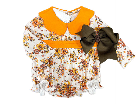 Fall Floral Petals Collar Bubble