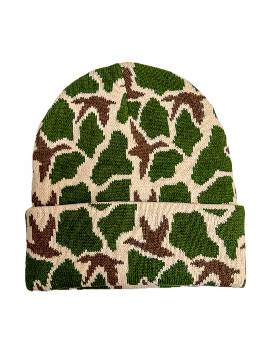 Kids Duck Camo Winter Beanie Hat