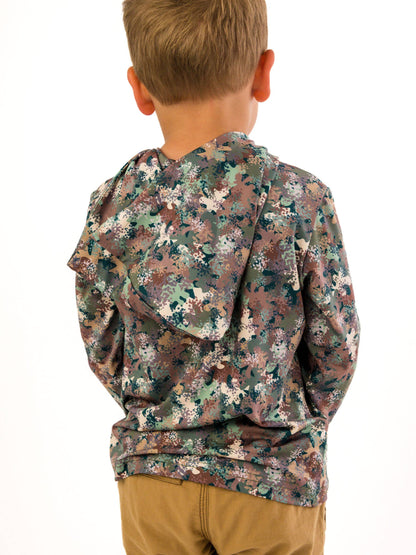 Boys Classic Camo Performance Hooded Shirt