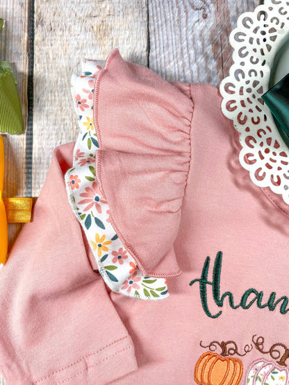 Thankful, Grateful & Blessed Infant Onesie