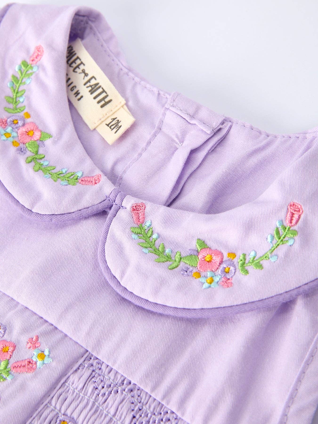 Collared Purple Floral Bubble