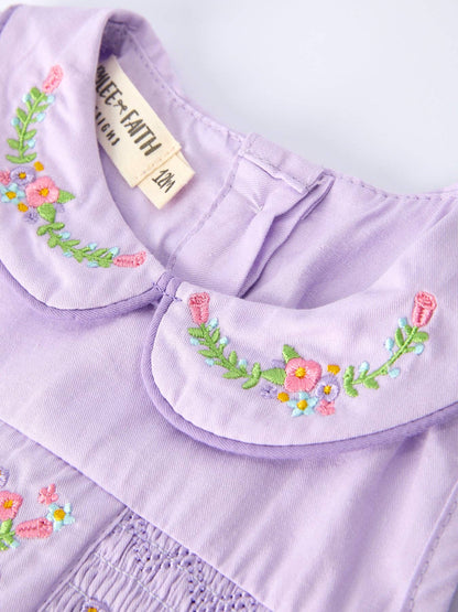 Collared Purple Floral Bubble