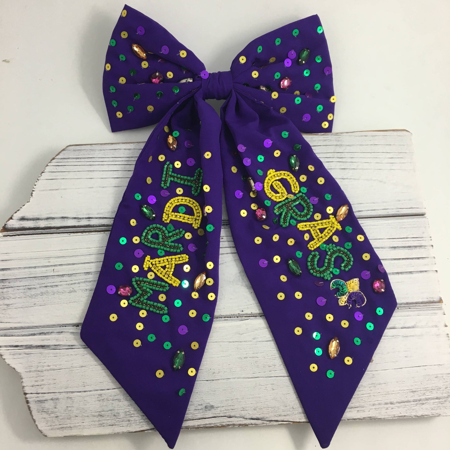 Purple Mardi Gras Bow